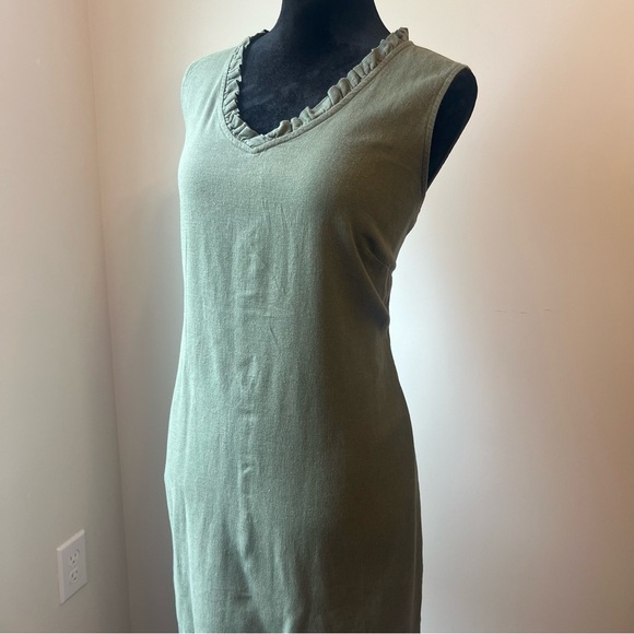 Briggs Dresses & Skirts - Briggs Women's Linen Blend Sleeveless Dress, Olive Green, Large